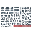 icons of furniture and household appliances vector image