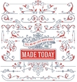 calligraphic design resources and page decoration vector image