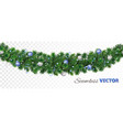 christmas decoration pine tree garland vector image vector image