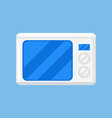 microwave isolated icon on blue background vector image vector image