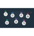 steps with icons gift boxes infographics vector image