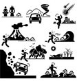disaster doomsday catastrophe stick figure vector image vector image
