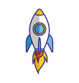 rocket launching startup isolated image vector image vector image
