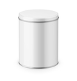round glossy tin can template vector image