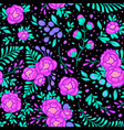 seamless roses pattern vector image vector image
