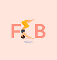 yoga pose or asana posture for february banner vector image