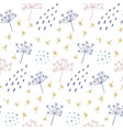 modern seamless floral pattern with abstract dots vector image vector image