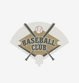 baseball club logo badge or symbol design concept vector image