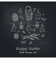 easter traditional doodle symbols set vector image