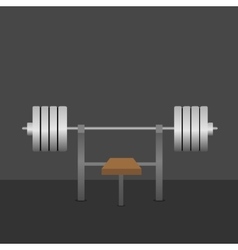 Incline barbell bench press exercise flat Vector Image