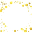 gold glittering foil circles on white background vector image