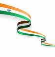 indian flag wavy abstract background vector image