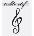 treble clef icon vector image