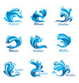 waves splash and ocean or sea liquid vector image