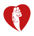 family sign in the shape of heart vector image