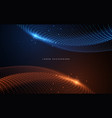 abstract blue and orange light dots background vector image