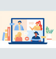 friends on video chat vector image