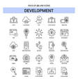 development line icon set - 25 dashed outline vector image
