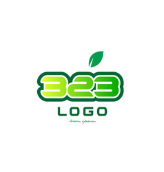 Number 323 numeral digit logo icon design Vector Image