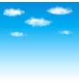 blue sky with clouds vector image