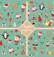new year and christmas seamless pattern hand vector image vector image