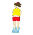 woman fat vector image