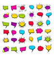 big set hand drawn effects comic speech bubbles vector image