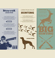 hunting brochure flyers template design vector image vector image