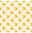 airplane yellow seamless patten vector image