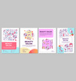 beauty salon brochure template layout cosmetology vector image