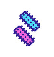 curlers icon isolated contour symbol vector image