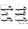 trucks silhouettes vector image vector image