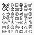 communication icons on white paper eps10 vector image