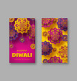 diwali festival lights holiday posters vector image vector image