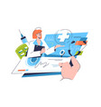 nurse and prescription for medications vector image vector image