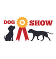 dog show and prize poster vector image vector image