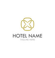 hotel logo vector image vector image