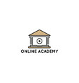 online academy and education concept logo vector image