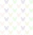 seamless colorful pattern with frech bulldog vector image vector image