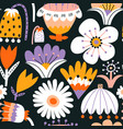 seamless floral pattern with abstract vector image vector image