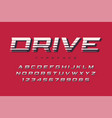 drive display font design alphabet typeface vector image vector image