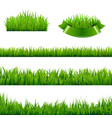 green grass borders collection vector image