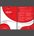 red flyer template with white abstract shapes vector image vector image