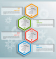 abstract 3d paper infographics business template vector image