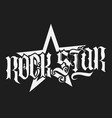 rock star lettering vector image vector image