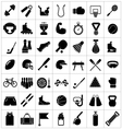 set icons of sports and fitness equipment vector image