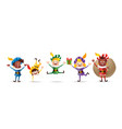 kids celebrate saint nicholas or sinterklaas day vector image vector image