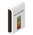 wall battery isometric composition vector image