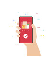 delivery online phone vector image