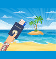 summer beach with a sun vector image